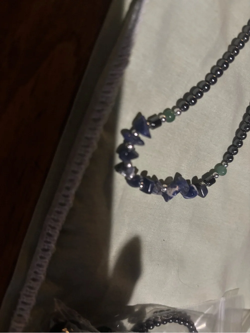 Blue Gemstone Beaded Necklace - Elegant Women's Jewelry